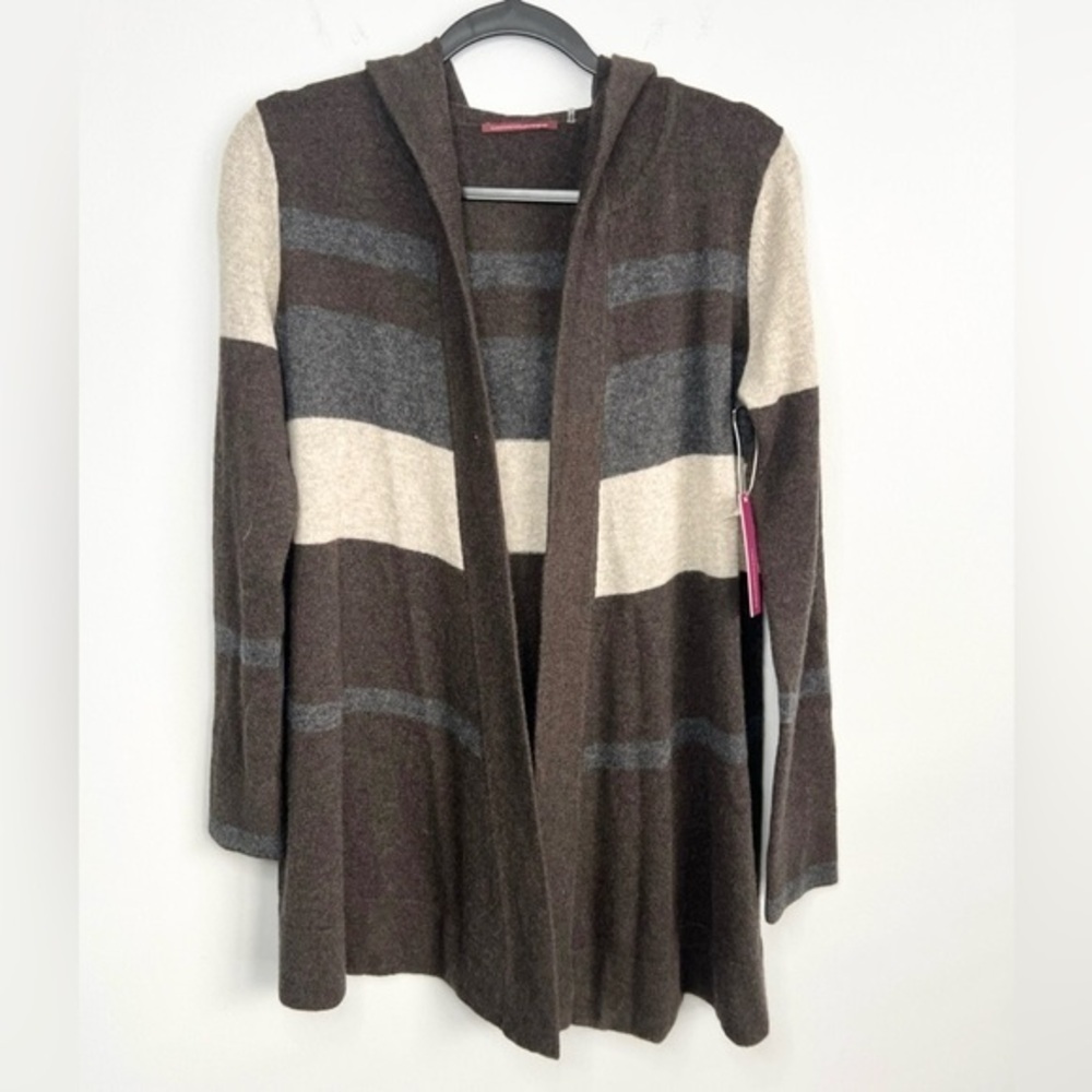 NWT! Cashmerecashmere Size S • 100% Cashmere Open Hooded Cardigan.